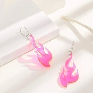 Flame pink earings